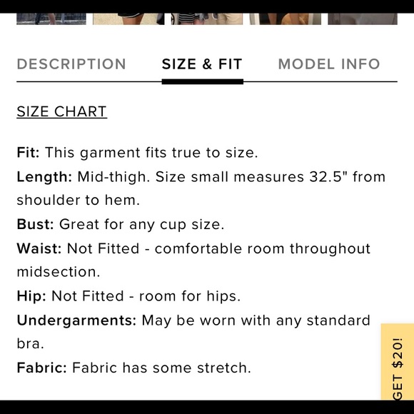 LULU’S black and white striped t shirt dress - Picture 2 of 3